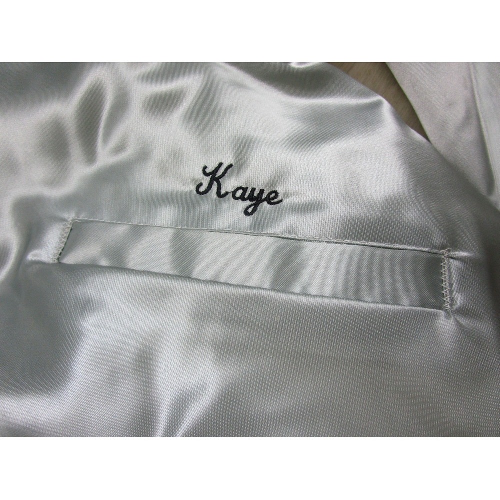 Vintage 70s/80s Aristo Jac Satin Bomber Jacket (M) Trippie's Rose Logo EUC‎ - Picture 6 of 13